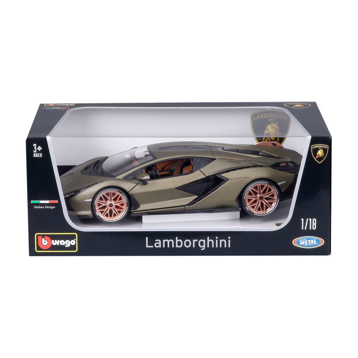 Bburago Plus - модел на кола 1:18 - Lamborghini Sian FKP 37 18-11046