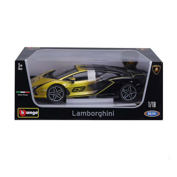 Bburago Plus - модел на кола 1:18 - Lamborghini Sian FKP 37 с преливащи цветове 18-11100
