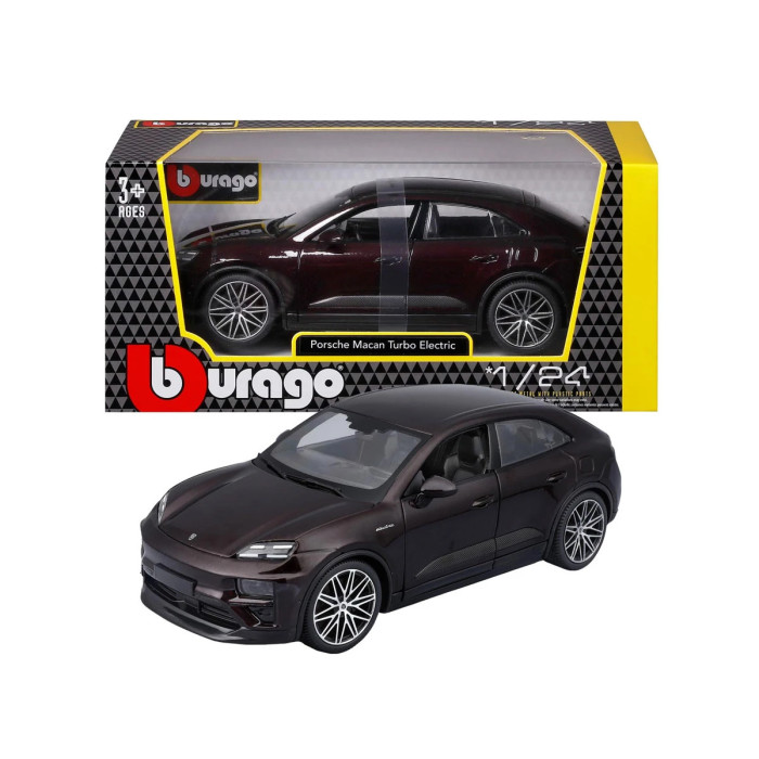Bburago - модел на кола 1:24 - Porsche Macan Turbo Electric кафяв