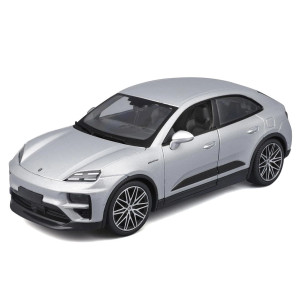 Bburago - модел на кола 1:24 - Porsche Macan Turbo Electric сребърен