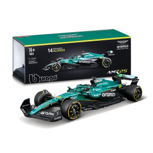 Bburago - модел на кола 1:24 - F1 Aston Martin AMR25 с каска, асортимент