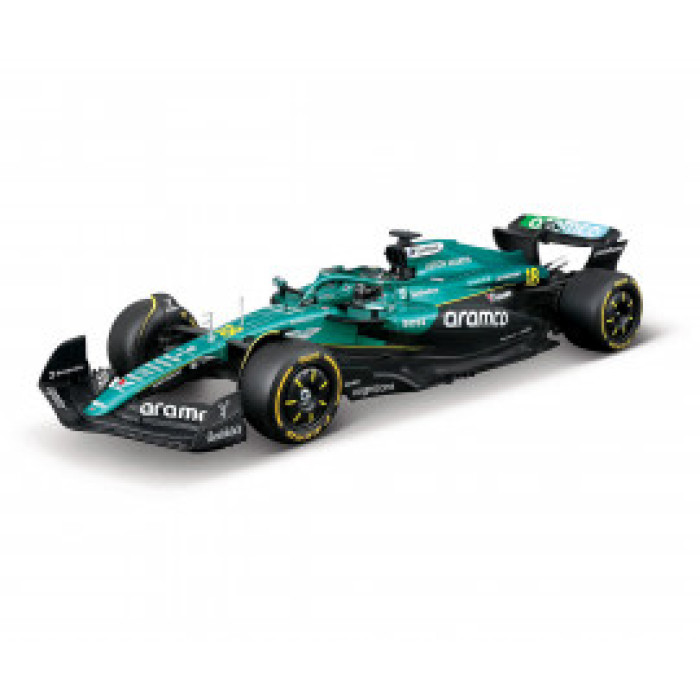 Bburago - модел на кола 1:24 - F1 Aston Martin AMR25 с каска, асортимент