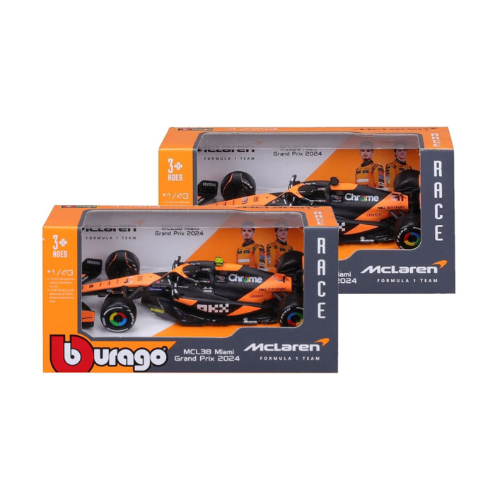 Bburago F1 - модел на кола 1:43 - McLaren MCL38 2024 