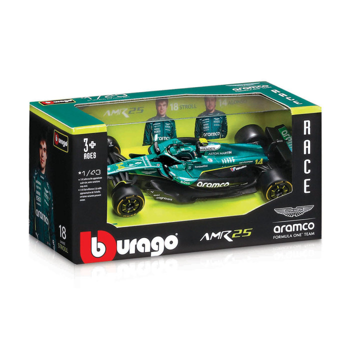Bburago - модел на кола 1:43 - F1 Aston Martin AMR25 (#14) 18/38250