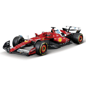 Bburago Ferrari - модел на кола 1:18 - Ferrari F1 SF-25 (#16) Шарл Льоклер с каска 18/16816