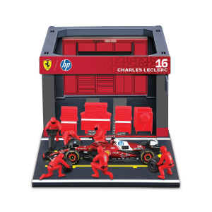 Bburago Ferrari - Комплект за игра: Бокс Ferrari SF25 (#16) 8655
