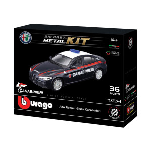 Bburago KIT - комплект за сглобяване 1:24 - Alfa Romeo Giulia Carabinieri