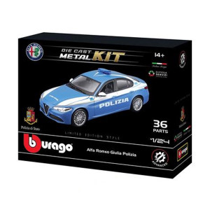 Bburago KIT - комплект за сглобяване 1:24 - Alfa Romeo Giulia Polizia