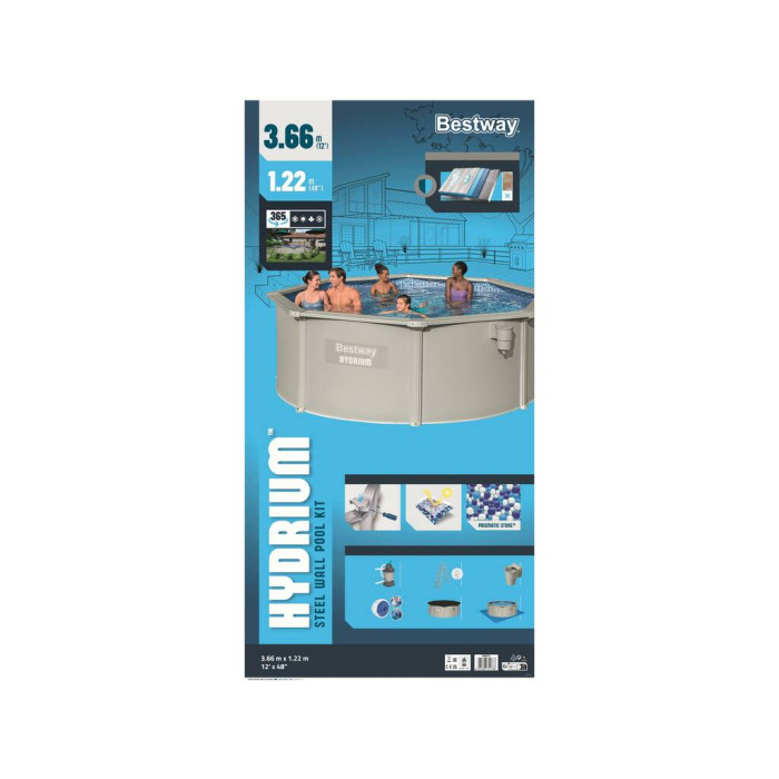 Сглобяем басейн Bestway Hydrium 366 х 122см 56574