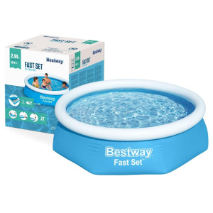 Надуваем басейн Bestway 244 х 61см 57448