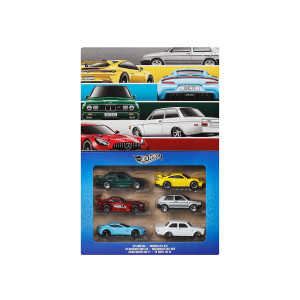 Hot Wheels Silver Series - Комплект 6 колички Европейски стил JLB25