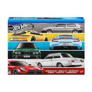 Hot Wheels Silver Series - Комплект 6 колички Европейски стил JLB25
