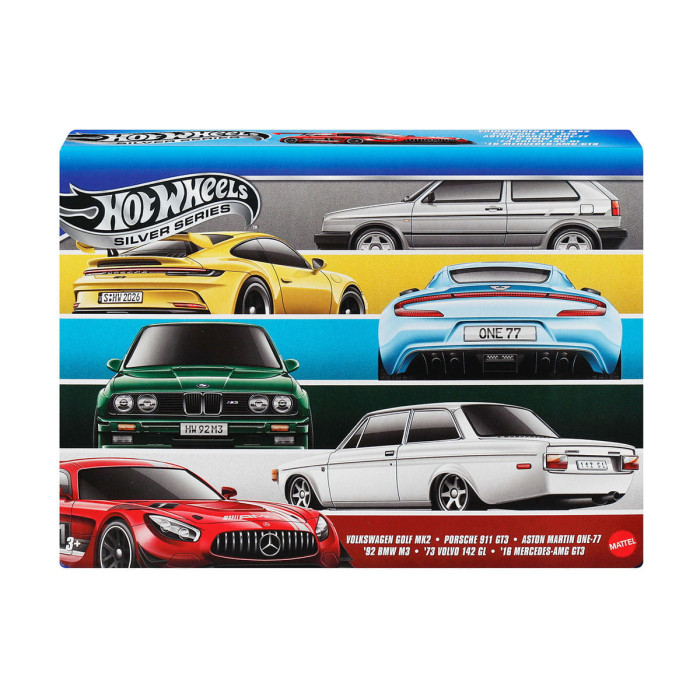 Hot Wheels Silver Series - Комплект 6 колички Европейски стил JLB25