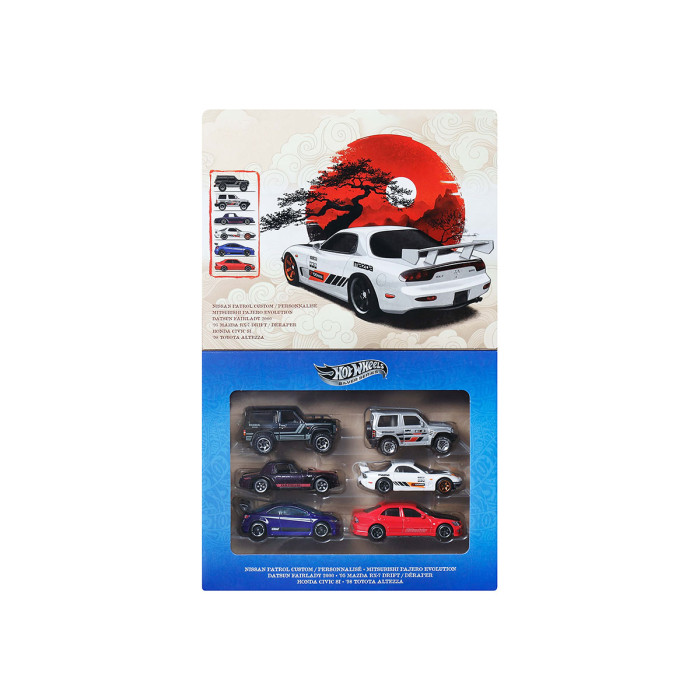 Hot Wheels Silver Series - Комплект 6 колички Япония JLB23