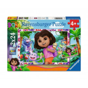 Пъзел Ravensburger 2x24 ел. - Дора изследователката 