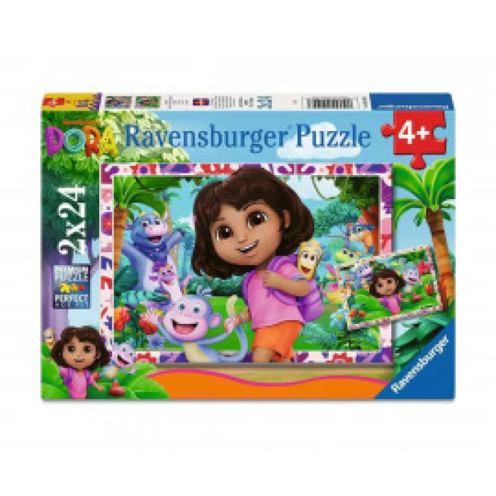 Пъзел Ravensburger 2x24 ел. - Дора изследователката 