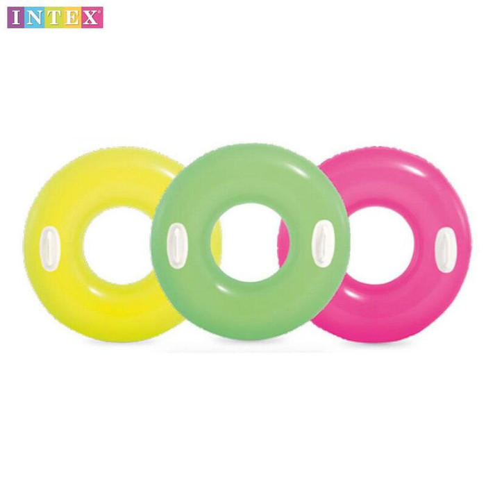 Детски надуваем пояс с дръжки INTEX Hi-Gloss в плик, асортимент 