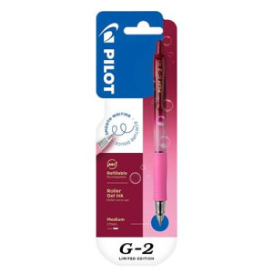 РОЛЕР PILOT GEL G2 BUBBLE РОЗОВ 0.7 СИНЬОПИШЕЩ В БЛИСТЕР