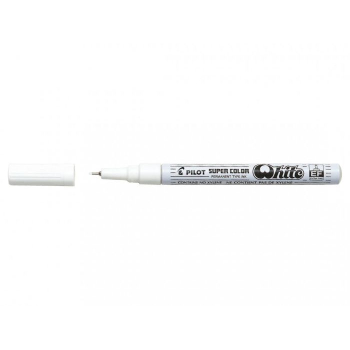 МАРКЕР ПЕРМАНЕНТЕН PILOT SUPER COLOR SC-W-EF 0,5MM БЯЛ