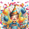 Дървен подаръчен ваучер ,, Честит рожден ден`` момче