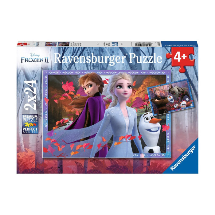 Пъзел Ravensburger 2x24 ел. - Замръзналото кралство 2: Ледено приключение