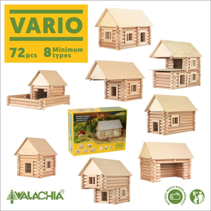 WALACHIA-VARIO W20 конструктор ВАРИО  72ч.    8 варианта на различни сгради