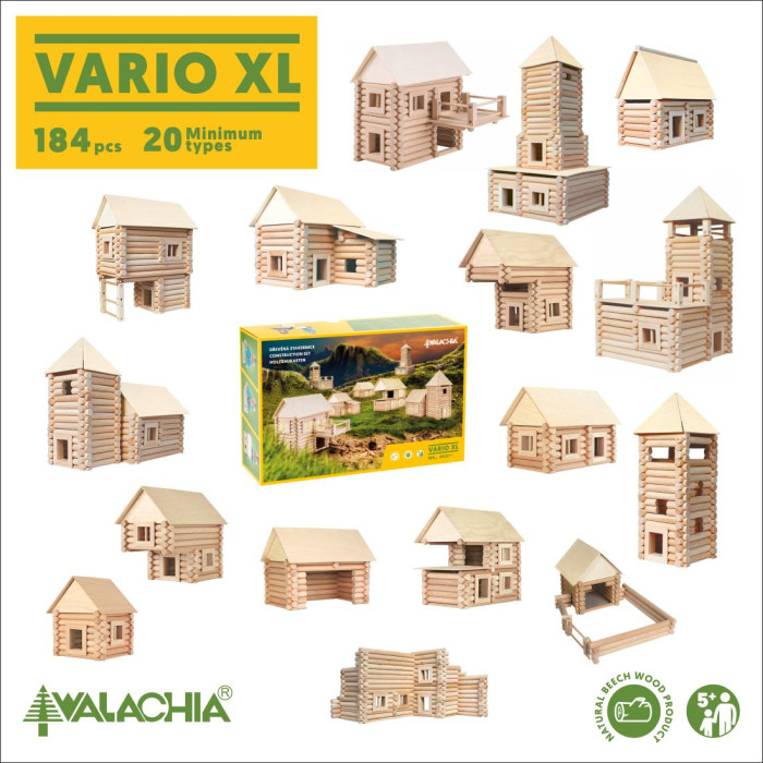 WALACHIA-VARIO W21 конструктор ВАРИО  XL 184части 20 варианта на различни сгради